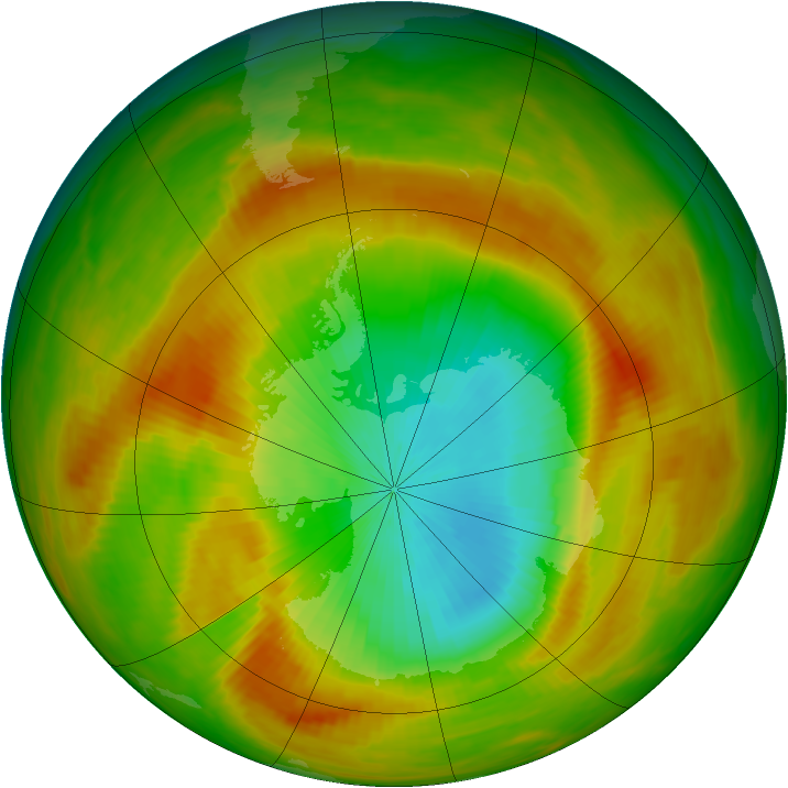 Antarctic ozone map for 06 November 1979